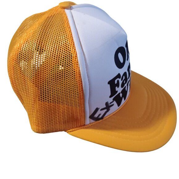 Old Farts Ex-Wife Mesh Trucker Cap Yellow White Adjustable Medium/Large Skater - Picture 3 of 6